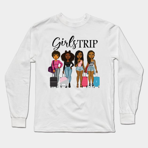 Girls trip black women African American cute gift Long Sleeve T-Shirt by DODG99